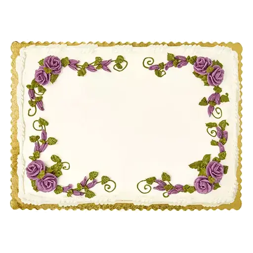 1/2 Sheet Half & Half Cake with Buttercreme