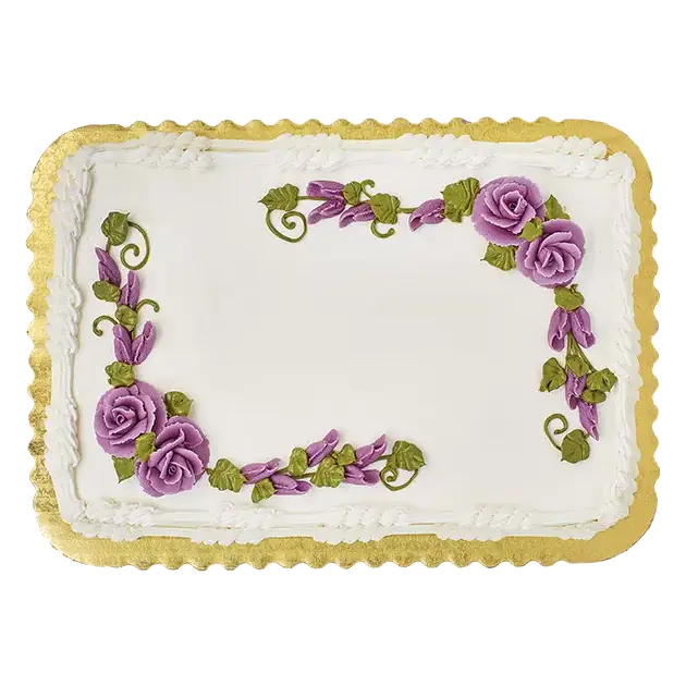 1/4 Sheet Gold Cake with Raspberry Filling