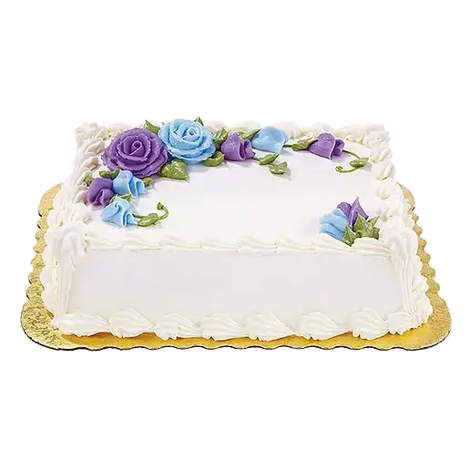 1/8 Sheet Gold Cake with Buttercreme: Made With No Gluten Containing Ingredients