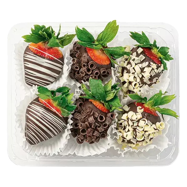 6 Pack Chocolate Dipped Strawberries