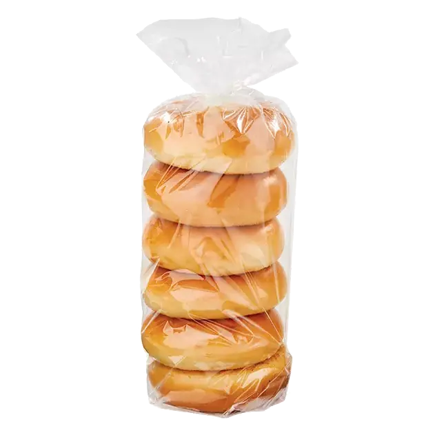 6 Pack Plain Bagels