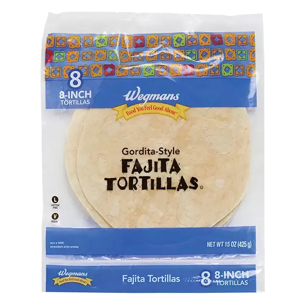 8 Inch Gordita Style Fajita Tortillas, 8 Pack