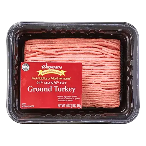 94% Ground Turkey, Raised Without Antibiotics