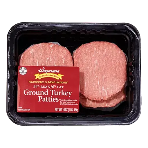 94% Lean Turkey Patties, Raised Without Antibiotics, 4 Pack