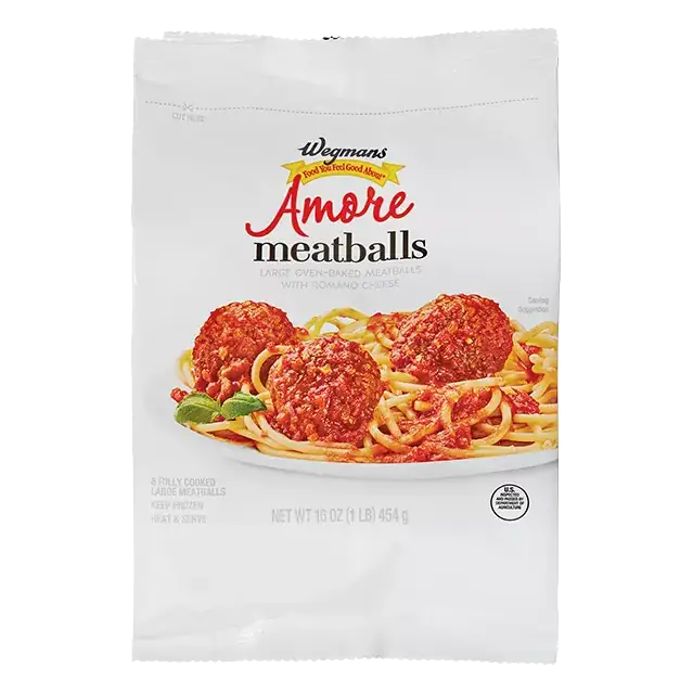 Amore Large Oven-Baked Meatballs with Romano Cheese