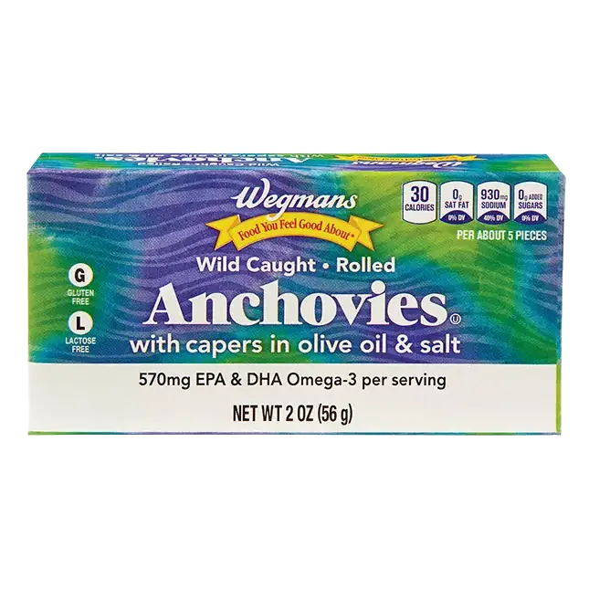 Anchovies with Capers in Olive Oil & Salt