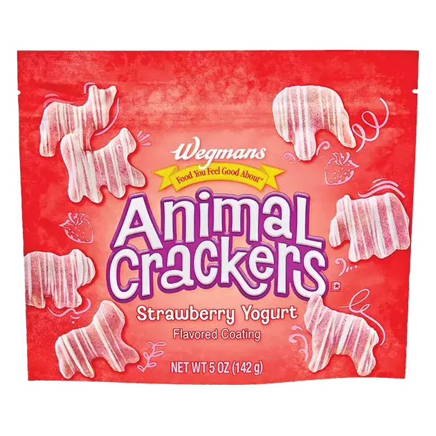 Animal Crackers with Strawberry Yogurt Flavored Coating
