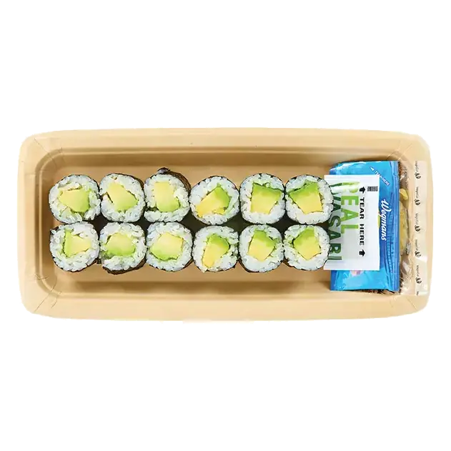 Avocado Roll with White Rice (Vegetable Sushi)