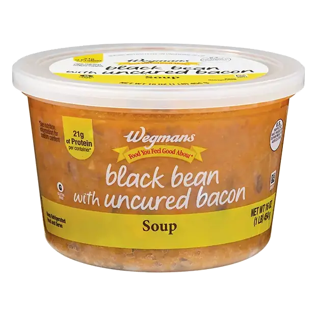 Black Bean with Uncured Bacon Soup