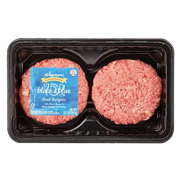 Black & Blue Beef Burgers, 2 Pack