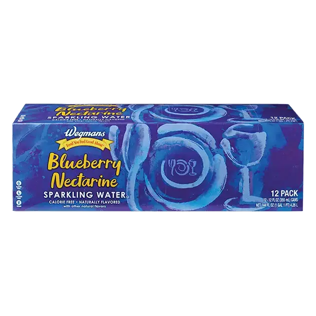 Blueberry Nectarine Sparkling Water, 12 Pack Cans