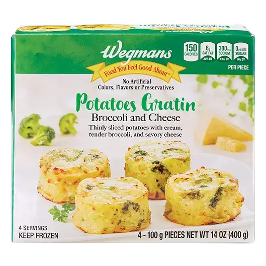 Broccoli and Cheese Potatoes Gratin, 4 Pack