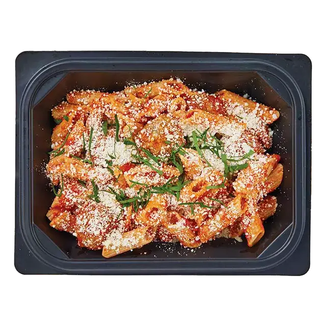 Brown Rice Penne with Meatballs