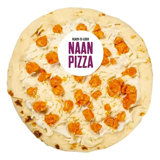 Buffalo Chicken Naan Pizza