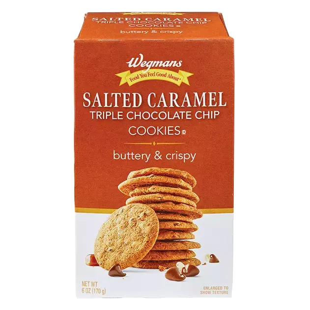 Buttery & Crispy Salted Caramel Triple Chocolate Chip Cookies