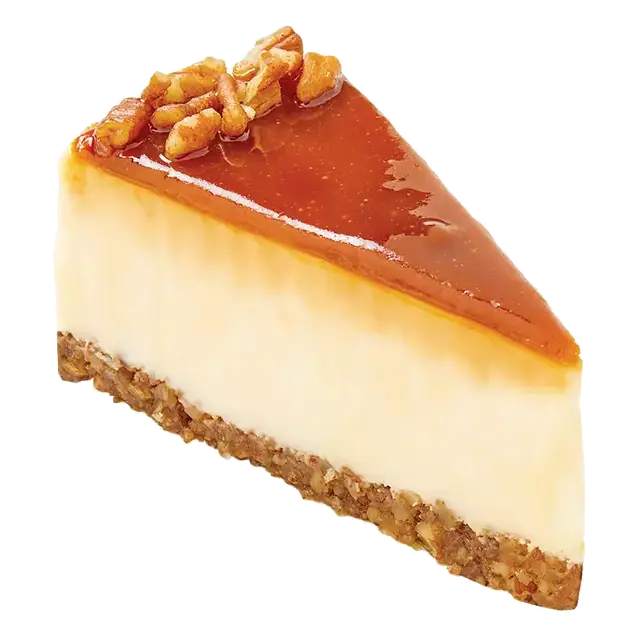 Caramel Pecan Cheesecake Slice