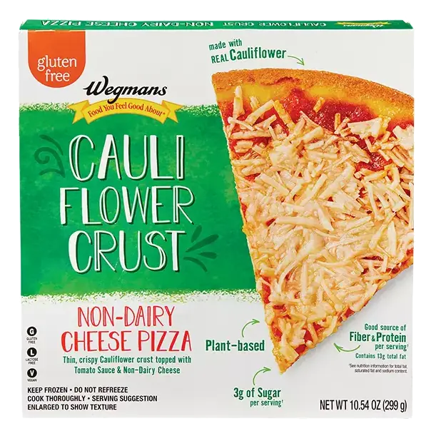 Cauliflower Crust Non-Dairy Cheese Pizza
