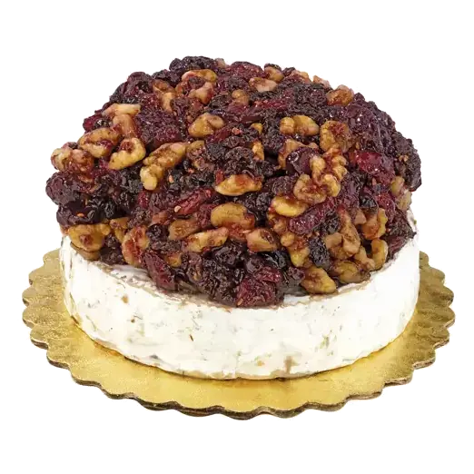 Cave-Ripened Cranberry, Currant and Walnut Topped Brie Cheese, Large
