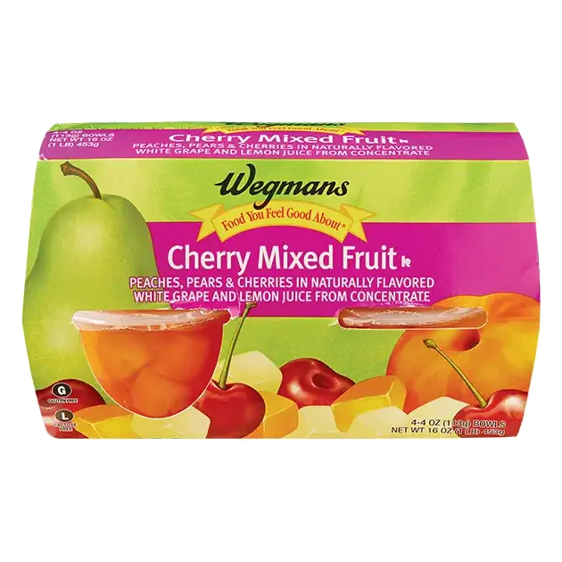 Cherry Mixed Fruit, 4 Bowls