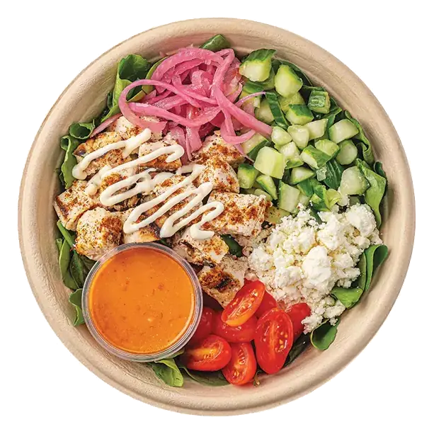 Chicken Shawarma-Style Salad Bowl