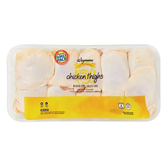 Chicken Thighs, Bone-in, Skin-On, FAMILY PACK