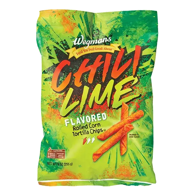 Chili Lime Flavored Rolled Tortilla Chips