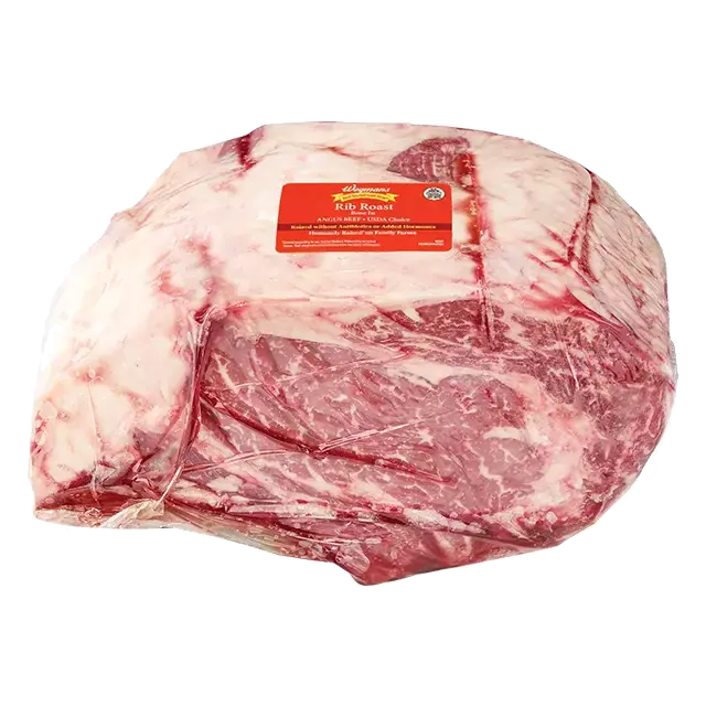 Choice Angus Beef Bone-In Rib Roast, 2-3 Ribs, Raised without Antibiotics