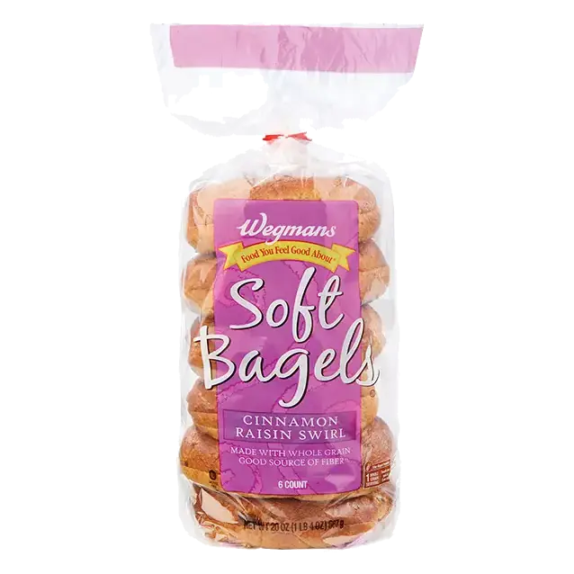 Cinnamon Raisin Soft Bagel-Packaged