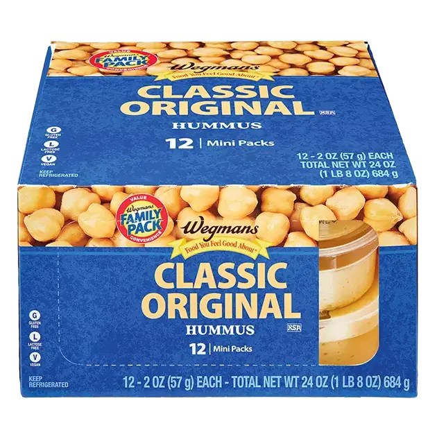 Classic Original Mini Hummus Cups, 12 Pack, FAMILY PACK