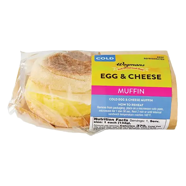 Cold Egg & Cheese English Muffin Breakfast Sandwich