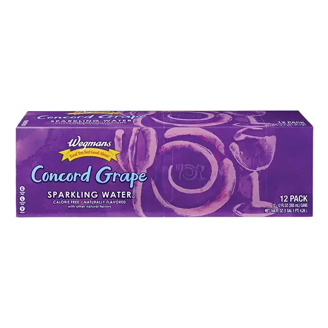 Concord Grape Sparkling Water, 12 Pack Cans