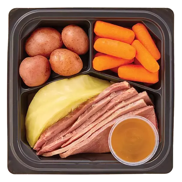 Corned Beef with Cabbage, Carrots & Baby Red Potatoes