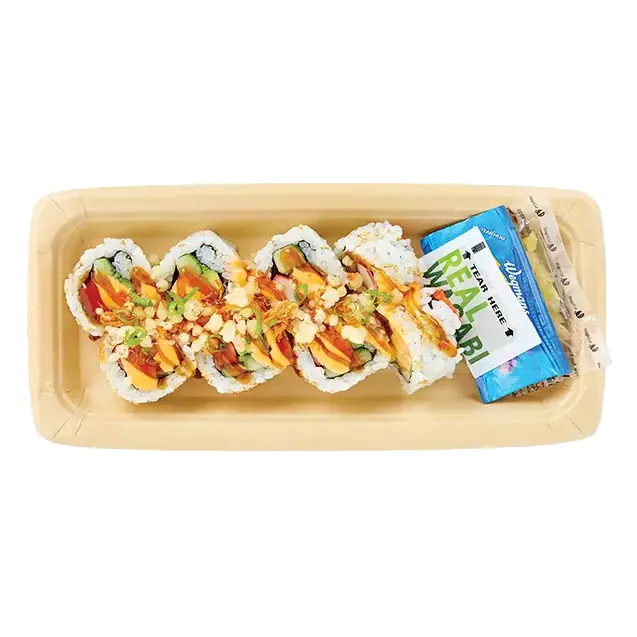 Crunchy California Roll with White Rice (Cooked Sushi)