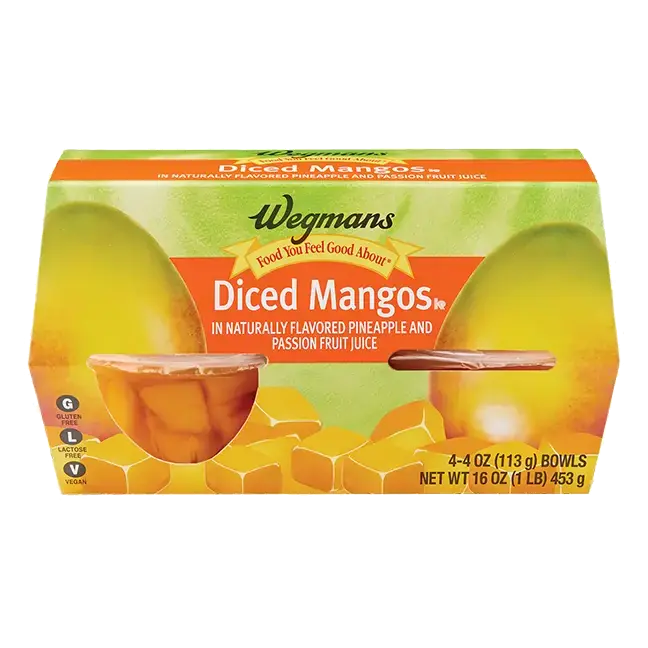 Diced Mangos in Pineapple and Passion Fruit Juice
