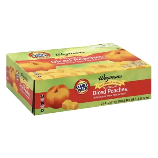 Diced Peaches Bowl, 24 COUNT, FAMILY PACK