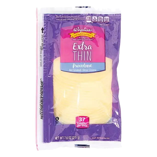Extra Thin Sliced Provolone Cheese, 20 Slices