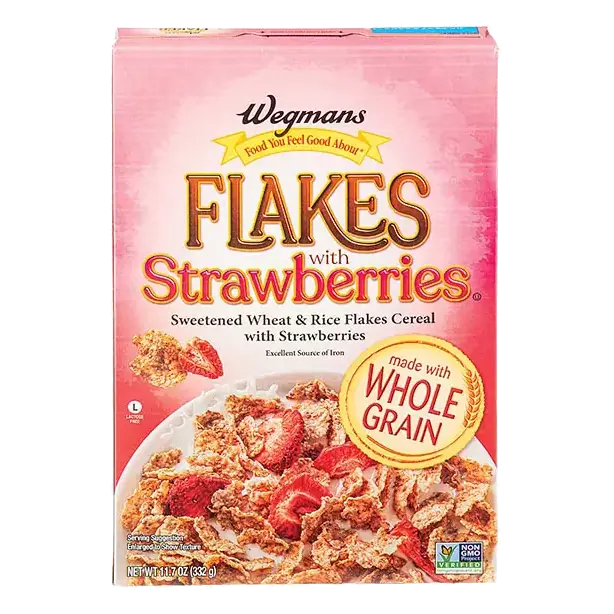 Flakes with Strawberries Cereal