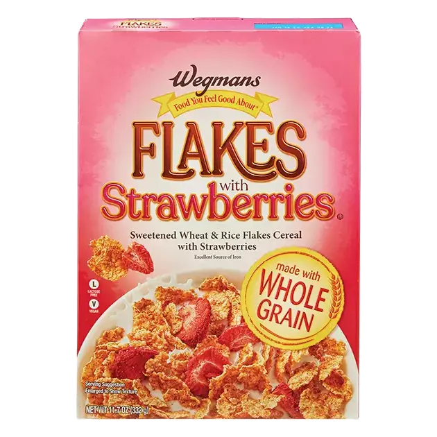 Flakes with Strawberries Cereal