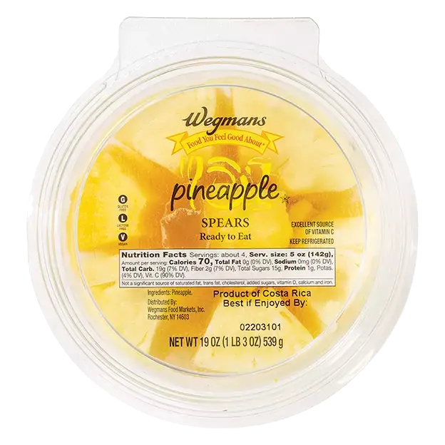 Fresh Cut Pineapple Spears
