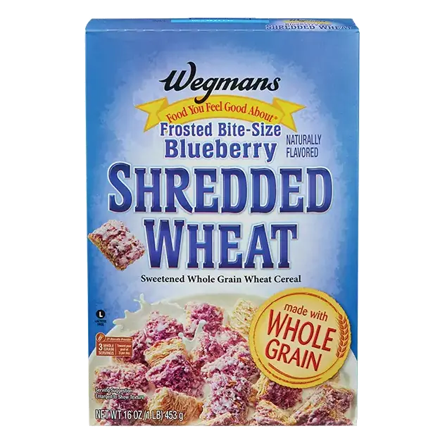 Frosted Bite-Size Blueberry Shredded Wheat Cereal