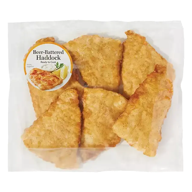 Frozen Beer Battered Haddock Fillets 6 Pack, Ready To Cook
