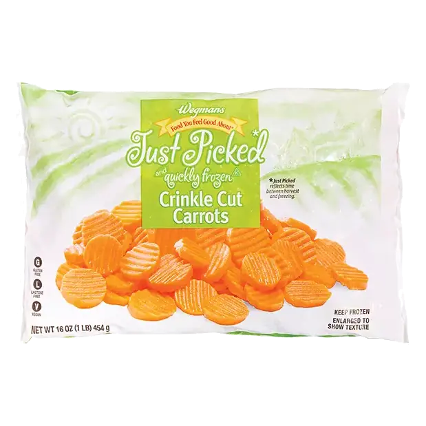 Frozen Crinkle Cut Carrots, Just Picked