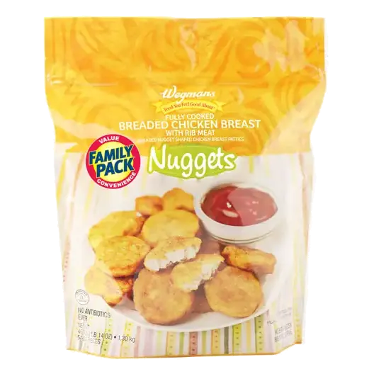 Frozen Fully Cooked Chicken Breast Nuggets, FAMILY PACK