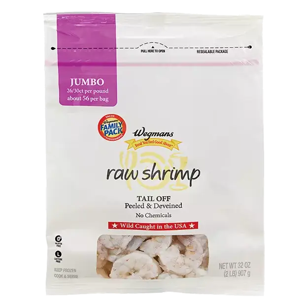 Frozen Jumbo Raw Shrimp, FAMILY PACK