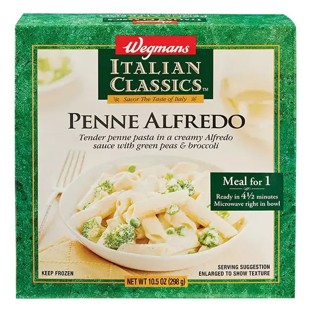 Frozen Penne Alfredo Pasta, Meal for 1