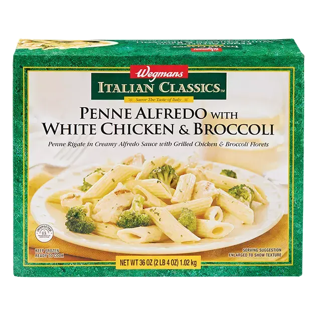 Frozen Penne Alfredo Pasta with White Chicken & Broccoli