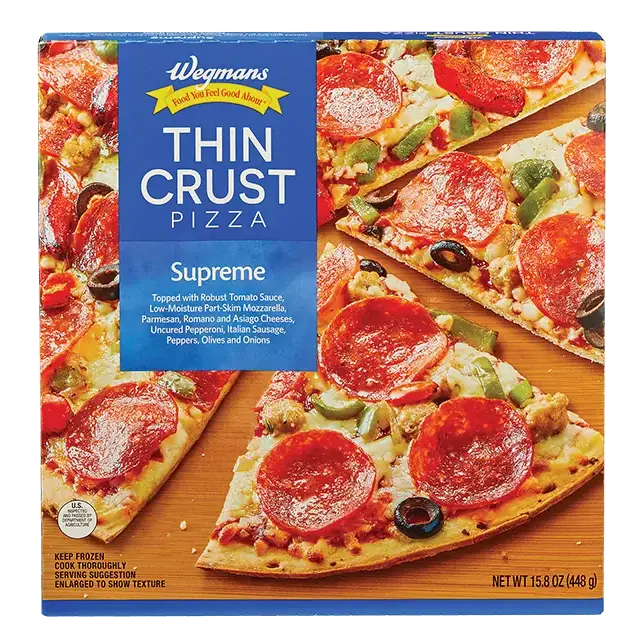 Frozen Thin Crust Supreme Pizza