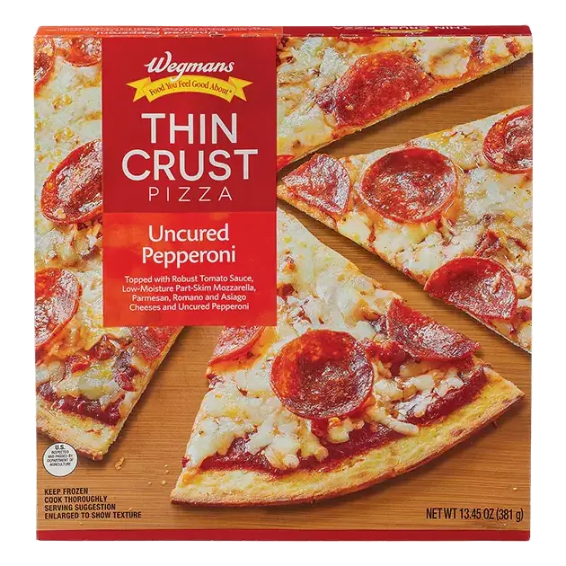 Frozen Thin Crust Uncured Pepperoni Pizza
