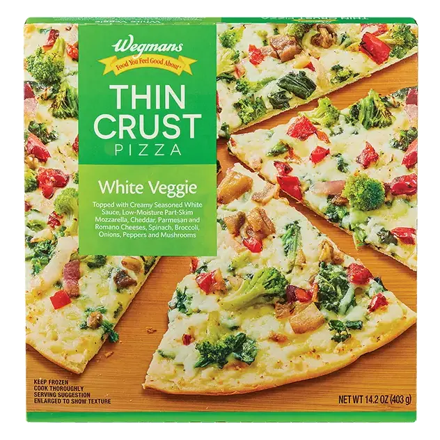 Frozen Thin Crust White Veggie Pizza