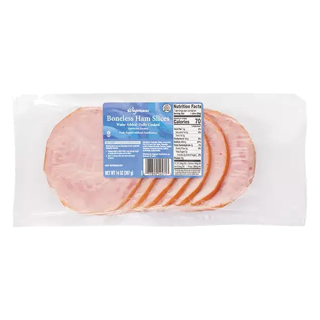 Fully Cooked Boneless Hardwood Smoked Ham Slices, Pork Raised without Antibiotics
